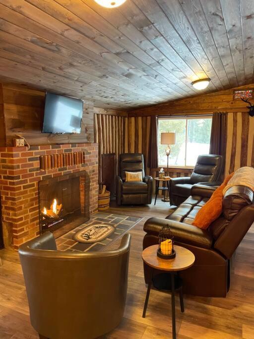 Cozy Log Cabin In ג'ים ת'ורפ מראה חיצוני תמונה