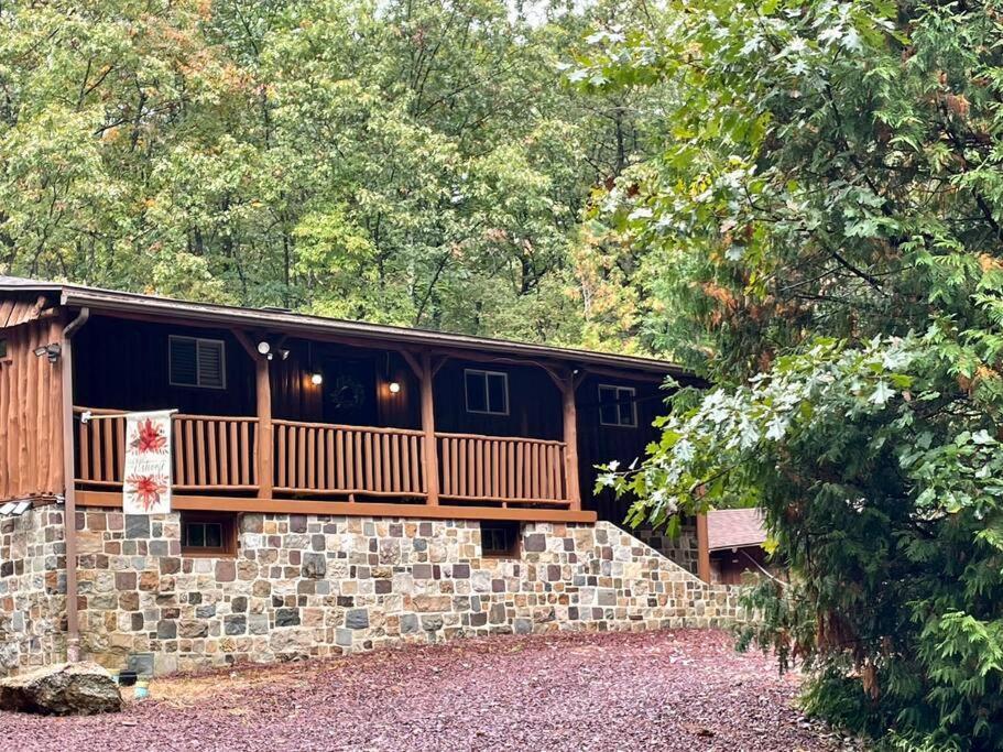 Cozy Log Cabin In ג'ים ת'ורפ מראה חיצוני תמונה